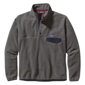 Patagonia Men's Lightweight Snap-T Synchilla Pullover In Gray